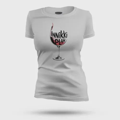 Innikki plan - wine women's t-shirt in grey melange color