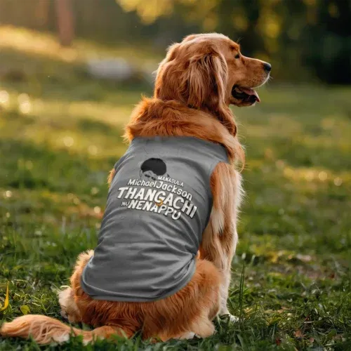 Manasula michael jackson thangachi nu nenappu dog tank in grey melange color