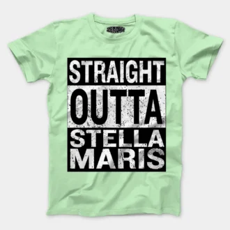 Straight Outta Stella Maris Men/Unisex T-Shirt in Jade Color