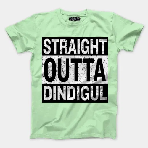 Straight outta dindigul men/unisex t-shirt in jade color