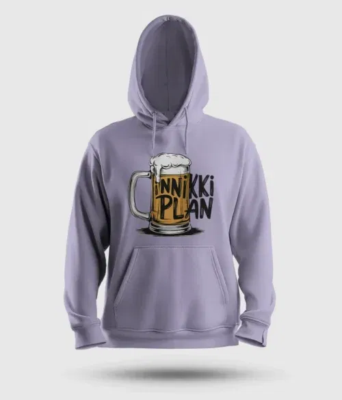 Inniki plan - beer men/unisex hoodie in lavender color