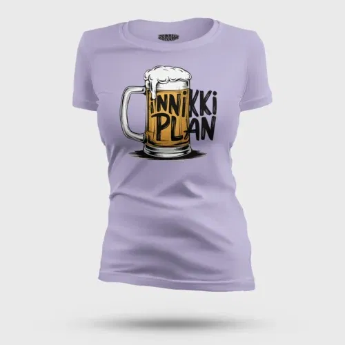 Inniki plan - beer women's t-shirt in lavender color