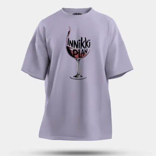 Innikki plan - wine men/unisex oversized t-shirt in lavender color