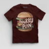 Innikki Plan - Burger Boys Round Neck T-Shirt in Maroon Color