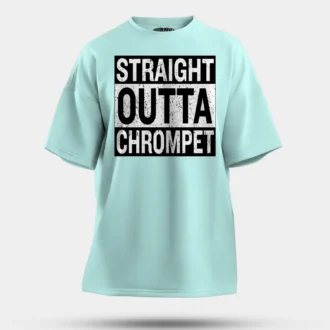 Straight Outta Chrompet Men/Unisex Oversized T-Shirt in Mint Color