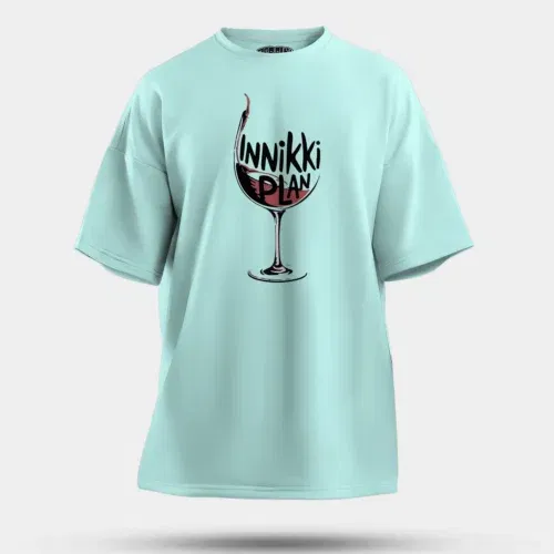 Innikki plan - wine men/unisex oversized t-shirt in mint color