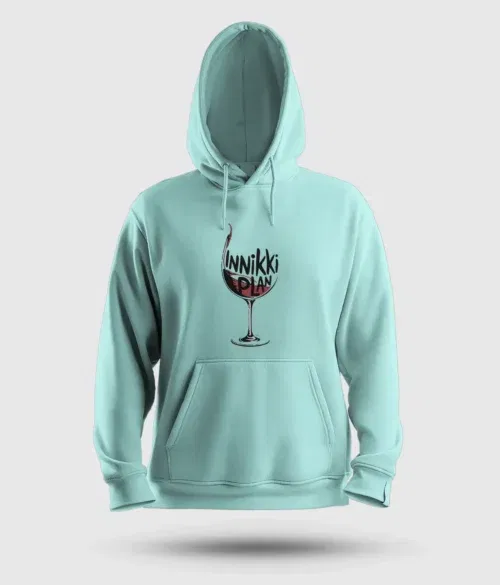 Innikki plan - wine men/unisex hoodie in mint color