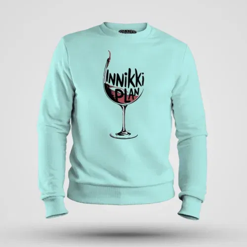 Innikki plan - wine men/unisex sweatshirt in mint color