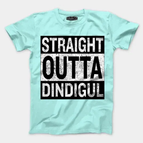 Straight outta dindigul men/unisex t-shirt in mint color