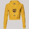 Innikki Plan - Wine Women's Crop Hoodies in Mustard Yellow Color