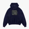 Straight Outta Nair Mess Men/Unisex Acid Wash Hoodie in Navy Blue Color
