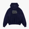 Moona Thotadhu Yaaru Men/Unisex Acid Wash Hoodie in Navy Blue Color