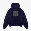Yachacha Yachacha, Gachacha Gachacha Men/Unisex Acid Wash Hoodie in Navy Blue Color