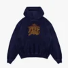 Ade Apprecentingala Men/Unisex Acid Wash Hoodie in Navy Blue Color