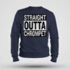 Straight Outta Chrompet Men/Unisex Sweatshirt in Navy Blue Color