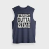Straight Outta Stella Maris Men/Unisex Tank Top in Navy Blue Color