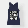 Straight Outta Stella Maris Women's Tank Top in Navy Blue Color