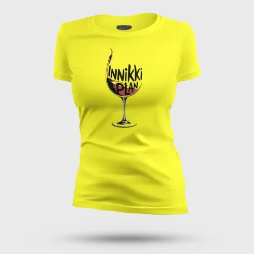 Innikki plan - wine women's t-shirt in new yellow color