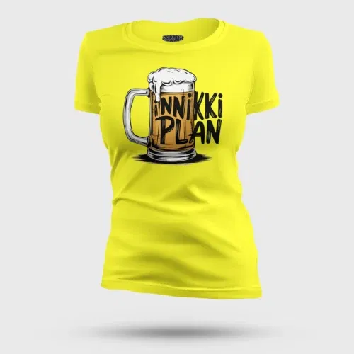 Inniki plan - beer women's t-shirt in new yellow color