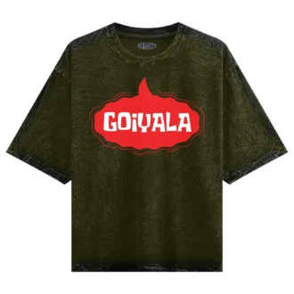 Goiyala Men/Unisex Acid Wash Oversized T-Shirt in Olive Green Color