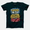 Excuse Me Please Is A Phrase, OHTA Navuru Da is an Emotion Men/Unisex T-Shirt in Petrol Blue Color