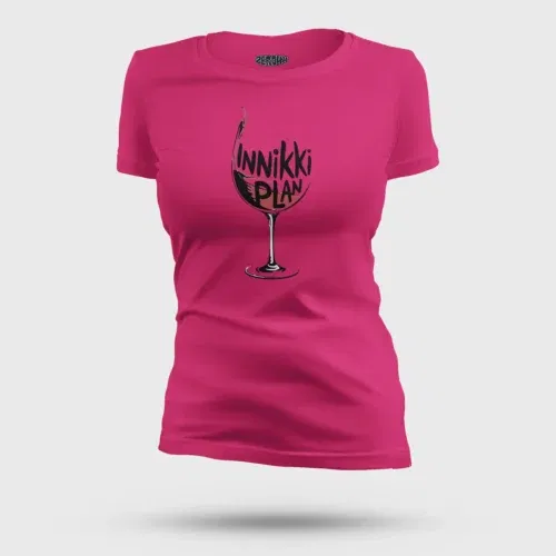 Innikki plan - wine women's t-shirt in pink color