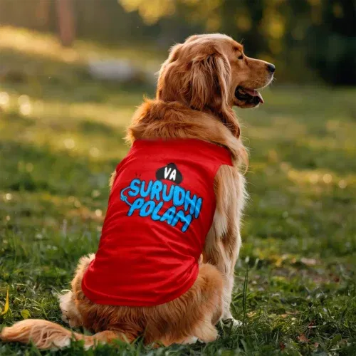 Va surudhi polam dog tank in red color