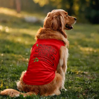 Money Comes Today Goes Tomorrow Ya Dog Tank in Red Color
