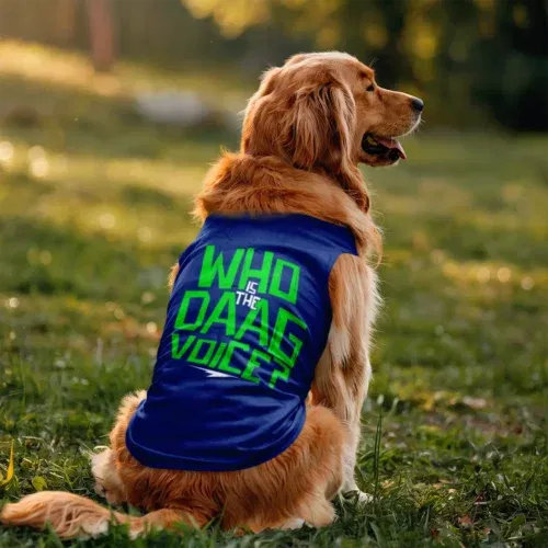 Who is the daag voice dog tank in royal blue color