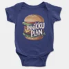 Innikki Plan - Burger Onesie/Romper in Royal Blue Color