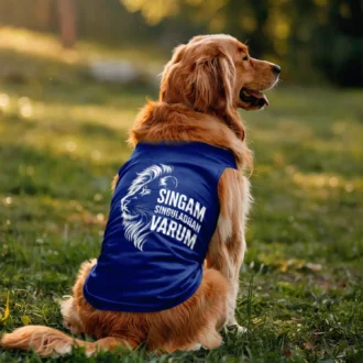 Singam Singuladhan Varum Dog Tank in Royal Blue Color