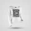 Straight Outta Stella Maris Women's Long Sleeve T-Shirt in White Color