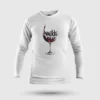 Innikki Plan - Wine Men/Unisex Long Sleeve T-Shirt in White Color