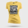 Straight Outta Stella Maris Women's T-Shirt in Yellow Color