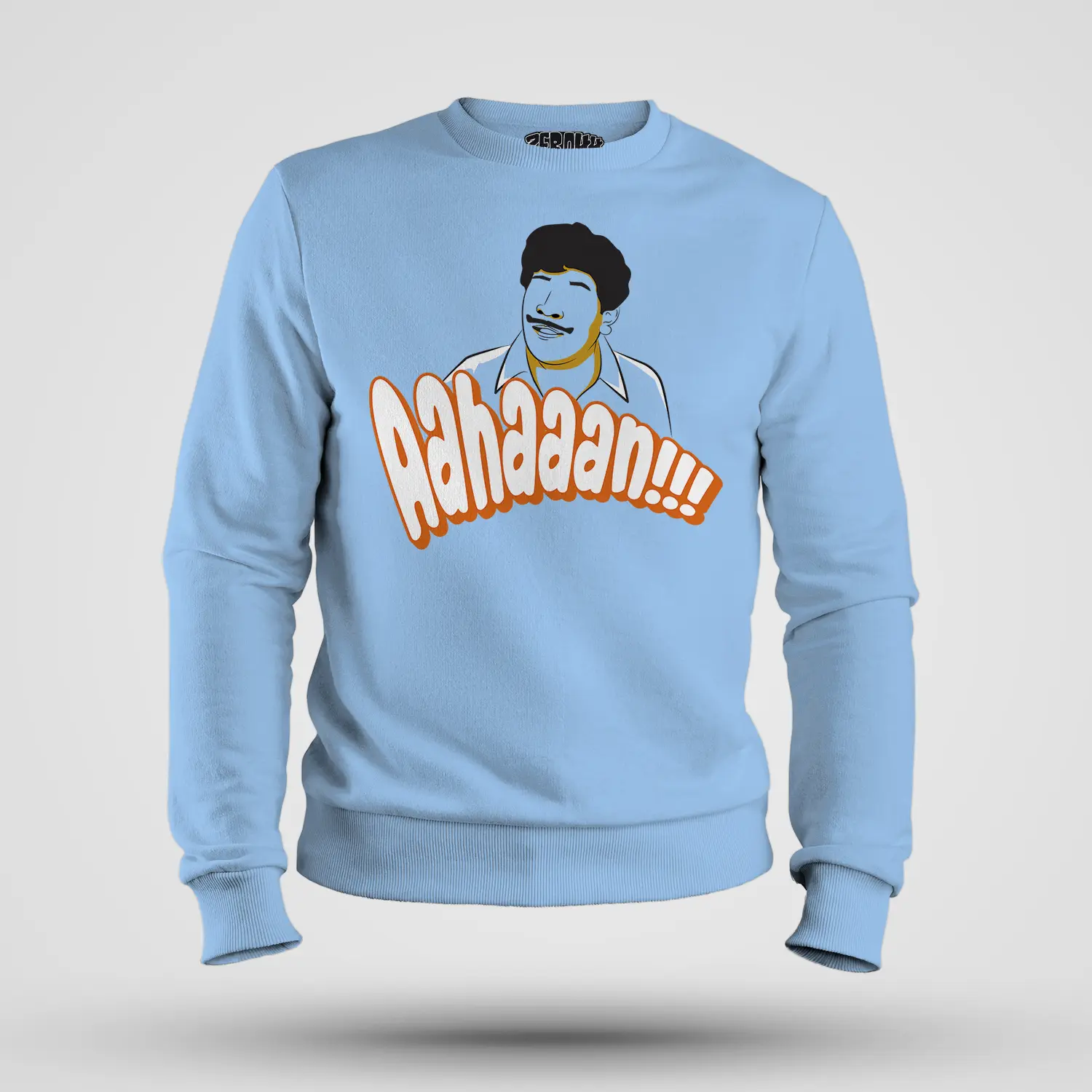 Aahaaan Men/Unisex Sweatshirt in Baby Blue Color