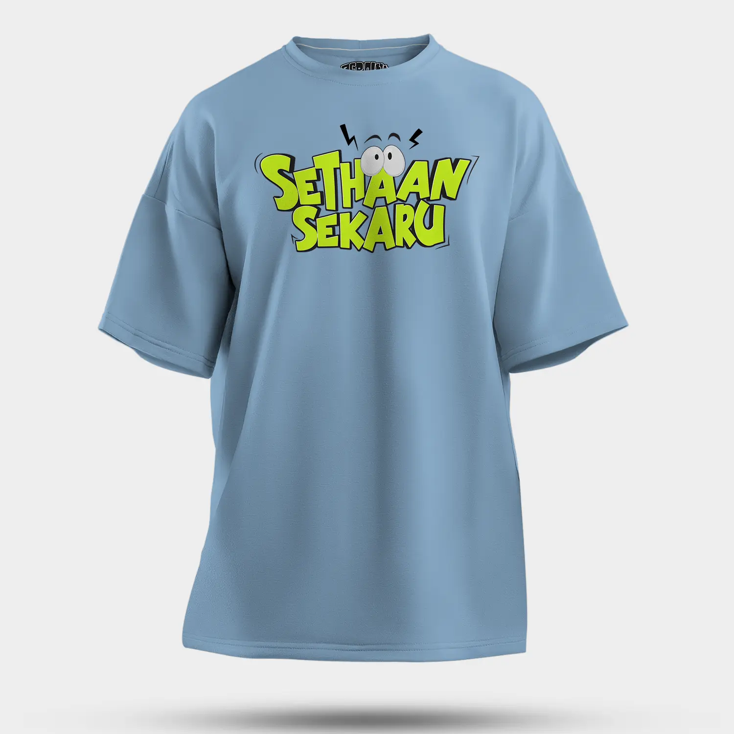 Sethaan Sekaru Men/Unisex Oversized T-Shirt in Baby Blue Color