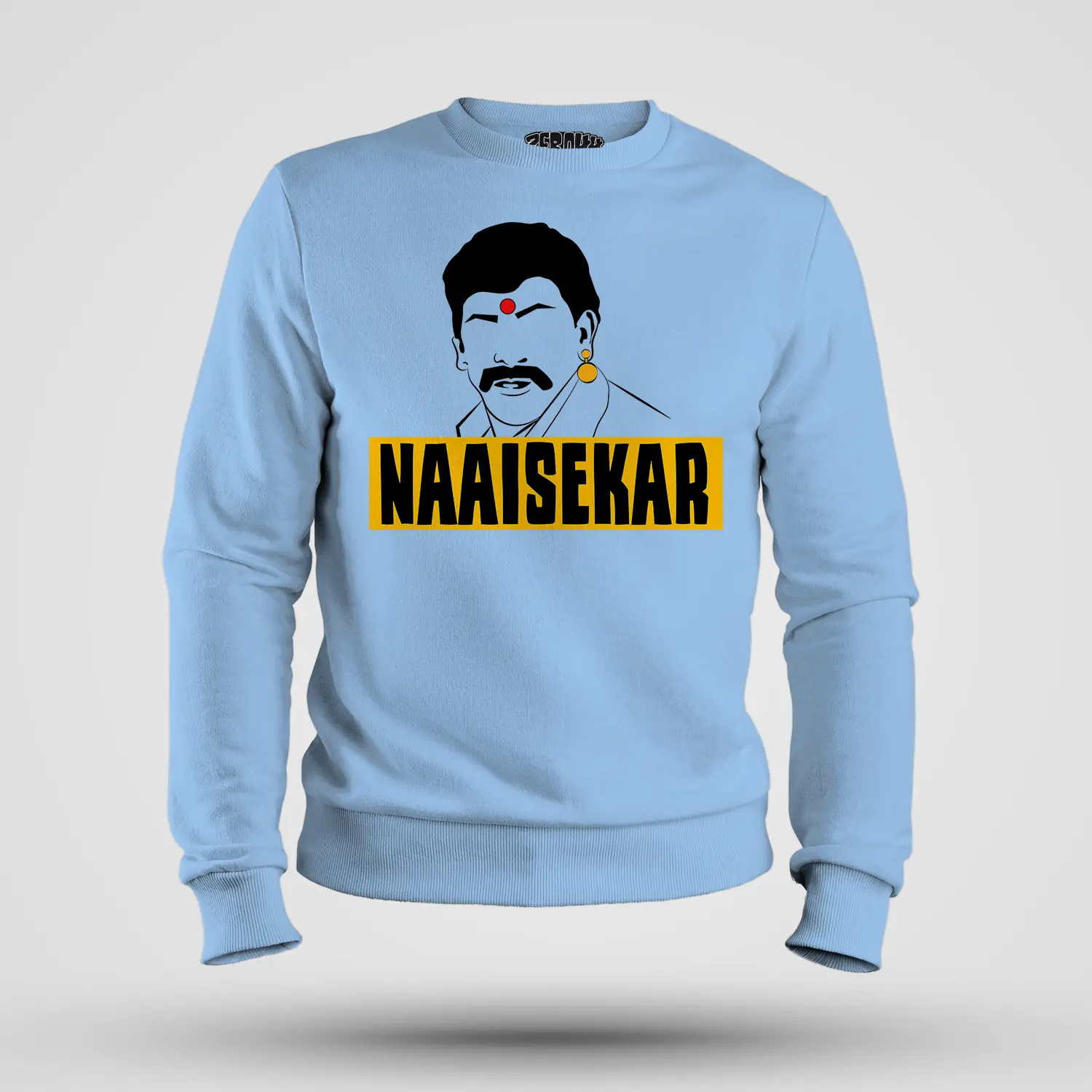 Naaisekar Men/Unisex Sweatshirt in Baby Blue Color