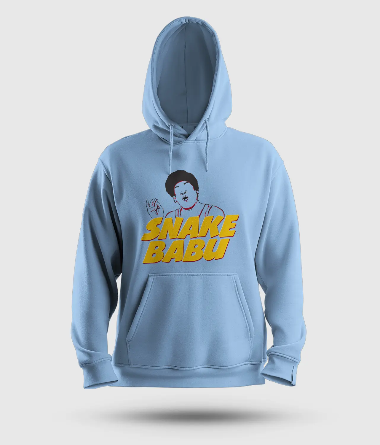 Snake Babu Men/Unisex Hoodie in Baby Blue Color