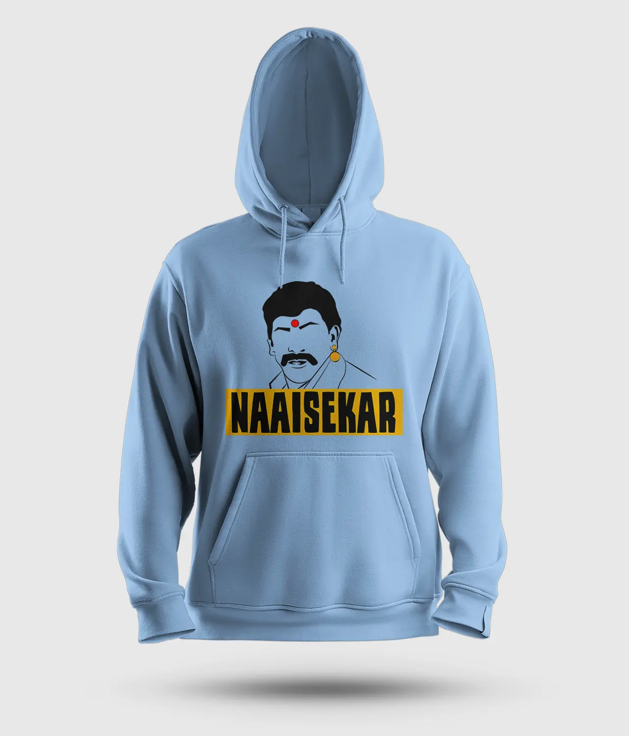 Naaisekar Men/Unisex Hoodie in Baby Blue Color