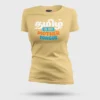 Tamizh Is My Mother Tongue Women's T-Shirt in Beige Color