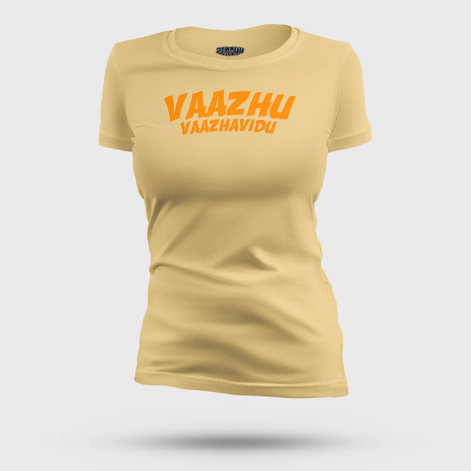 Vaazhu Vaazhavidu Women's T-Shirt in Beige Color