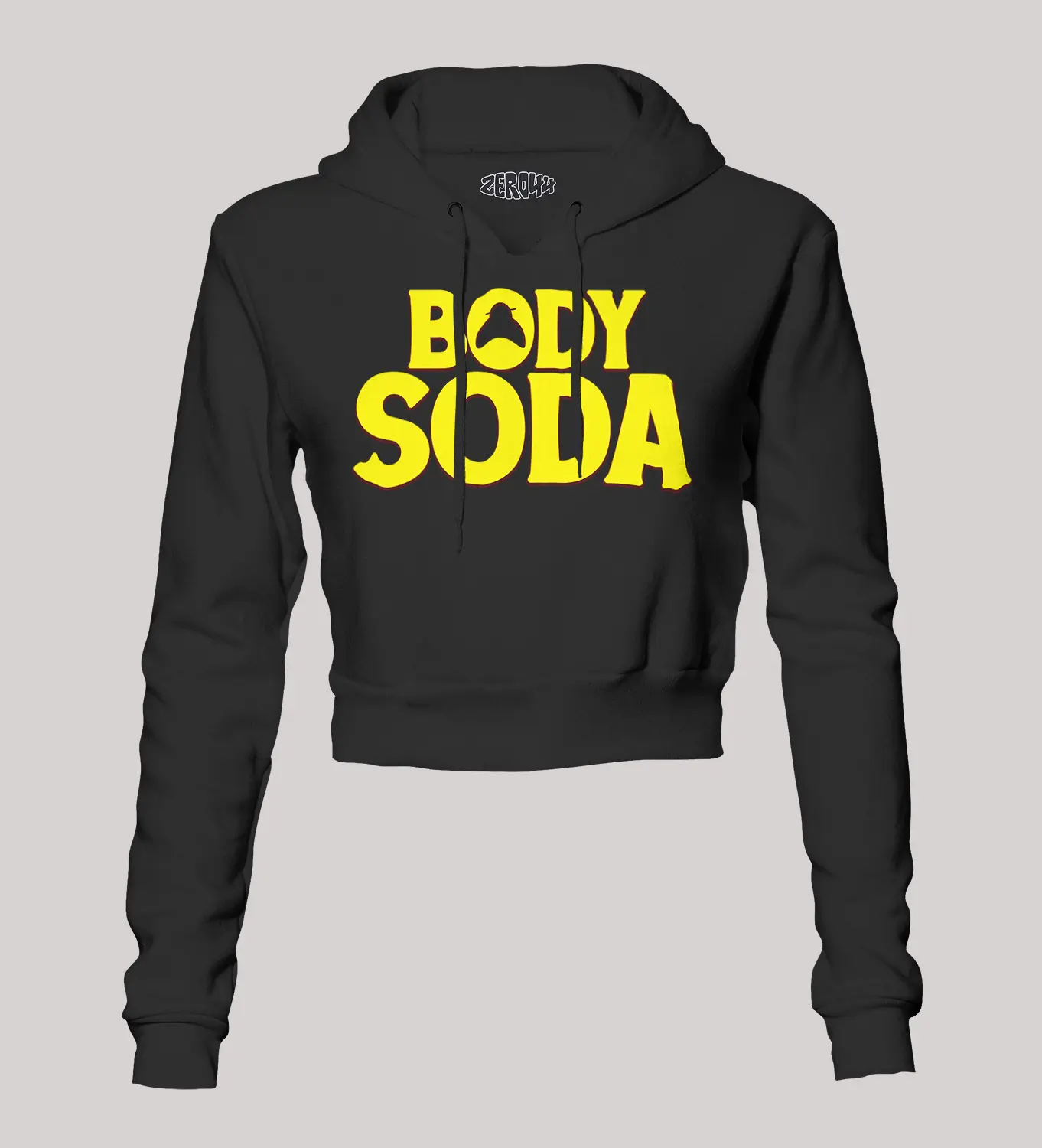 Body Soda Women's Crop Hoodies in Black Color