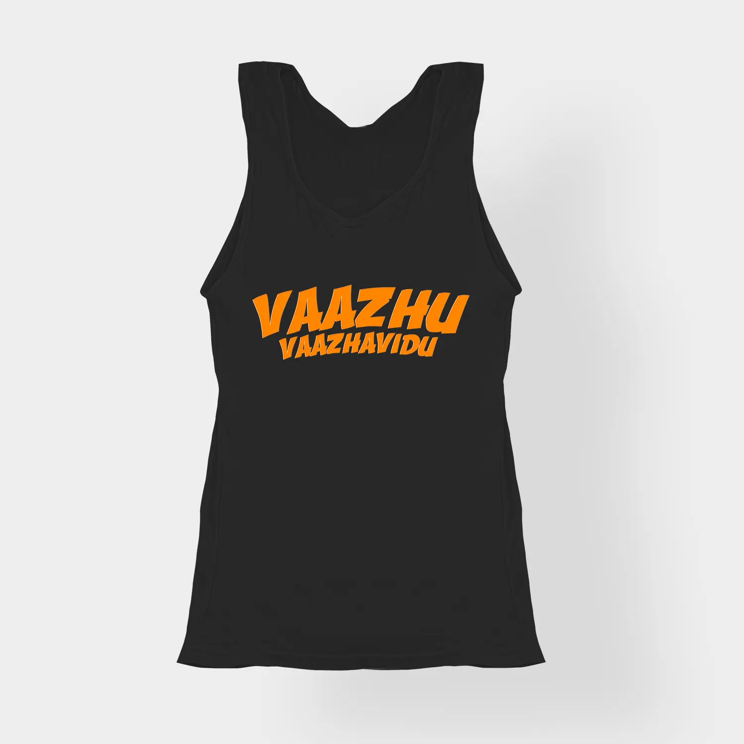 Vaazhu Vaazhavidu Women's Tank Top in Black Color