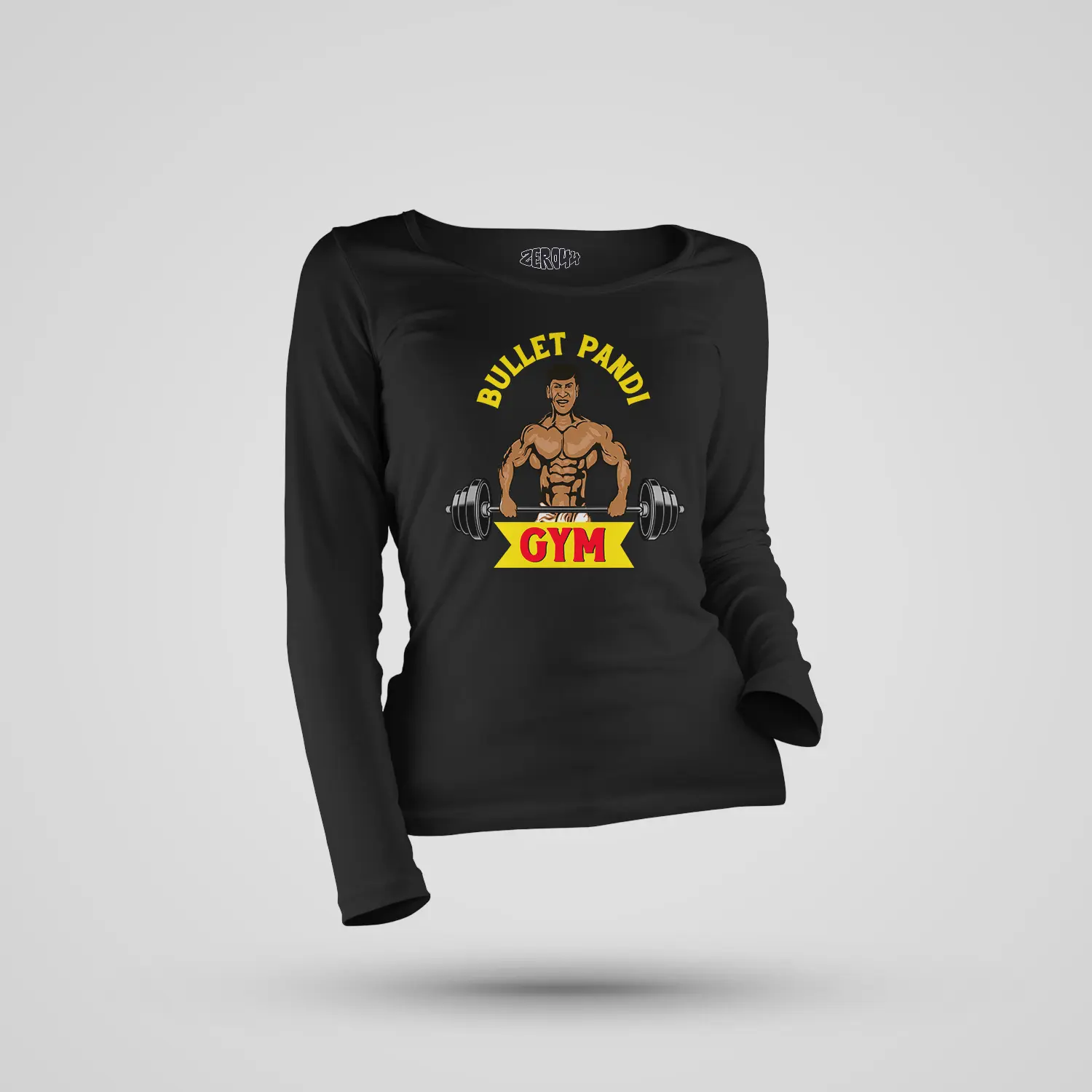 Bullet Pandi Gym Women's Long Sleeve T-Shirt in Black Color