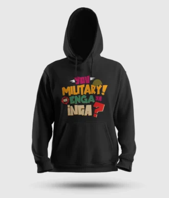 Yov Military, Nee Enga Ya Inga Men/Unisex Hoodie in Black Color