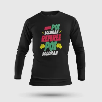 Avan Poi Soldran Referee, Poi Soldran Men/Unisex Long Sleeve T-Shirt in Black Color
