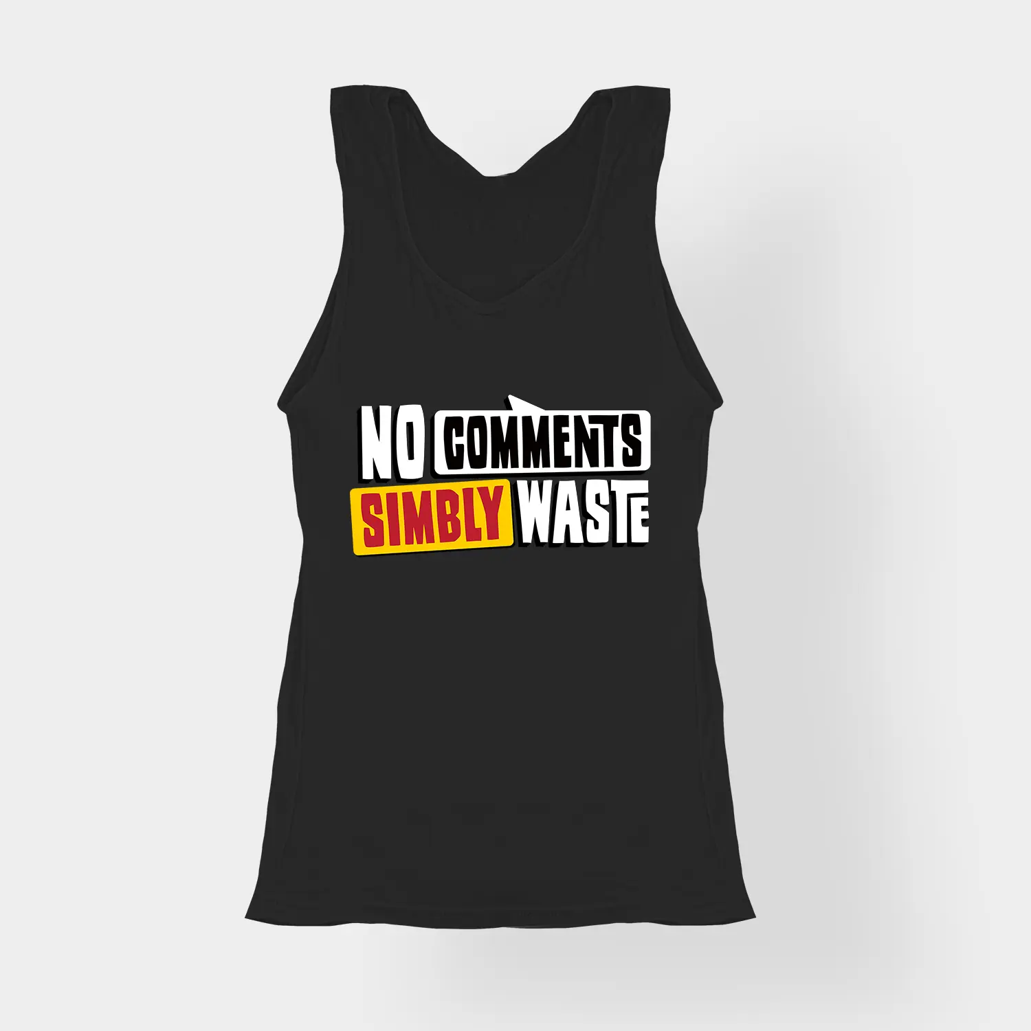 No Comments Simbly Waste Women's Tank Top in Black Color