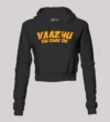 Vaazhu Vaazhavidu Women's Crop Hoodies in Black Color