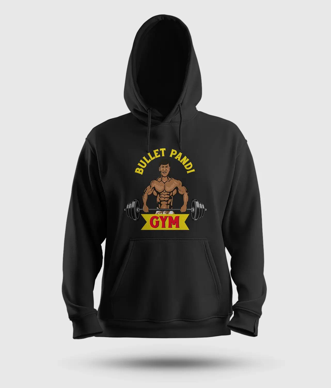 Bullet Pandi Gym Men/Unisex Hoodie in Black Color