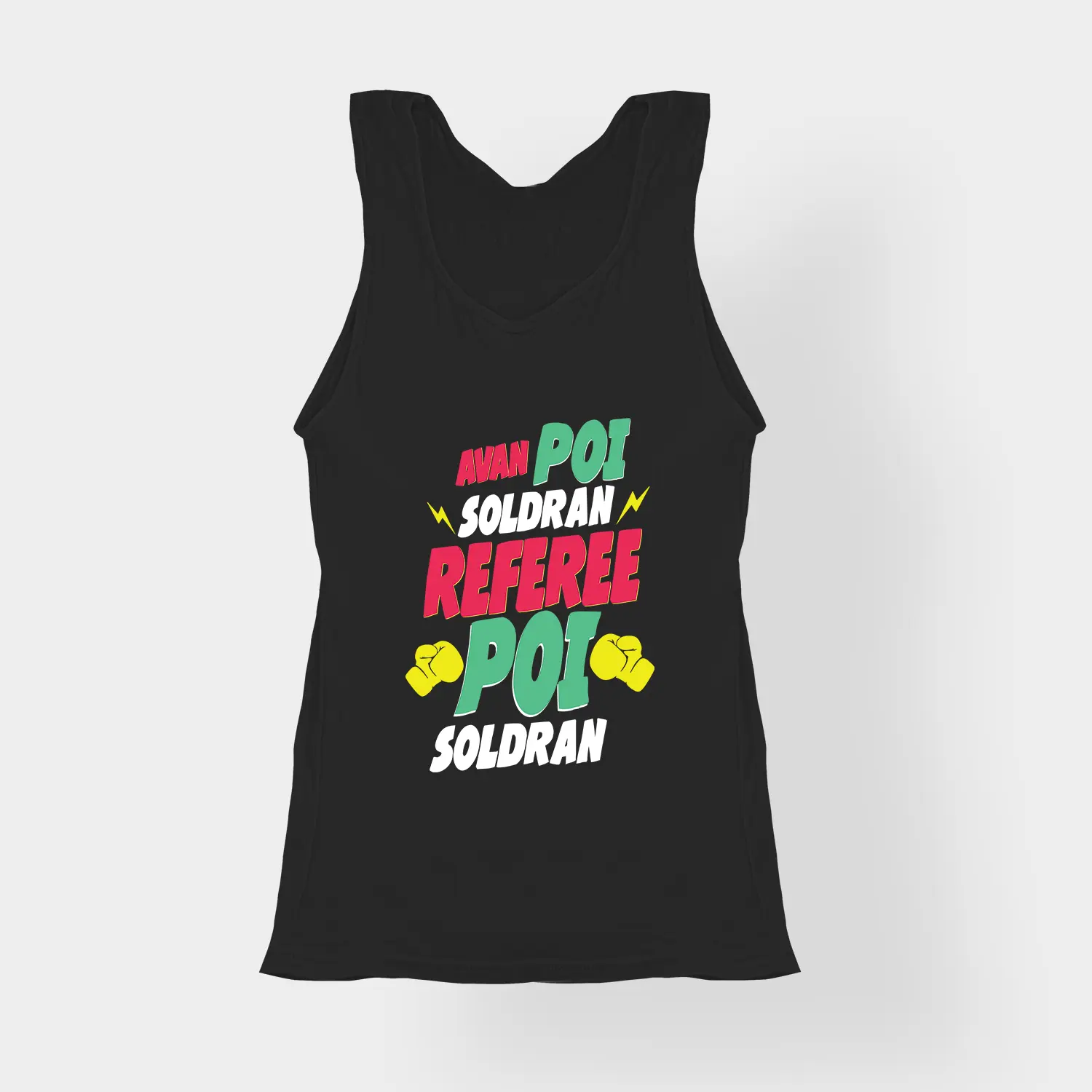 Avan Poi Soldran Referee, Poi Soldran Women's Tank Top in Black Color